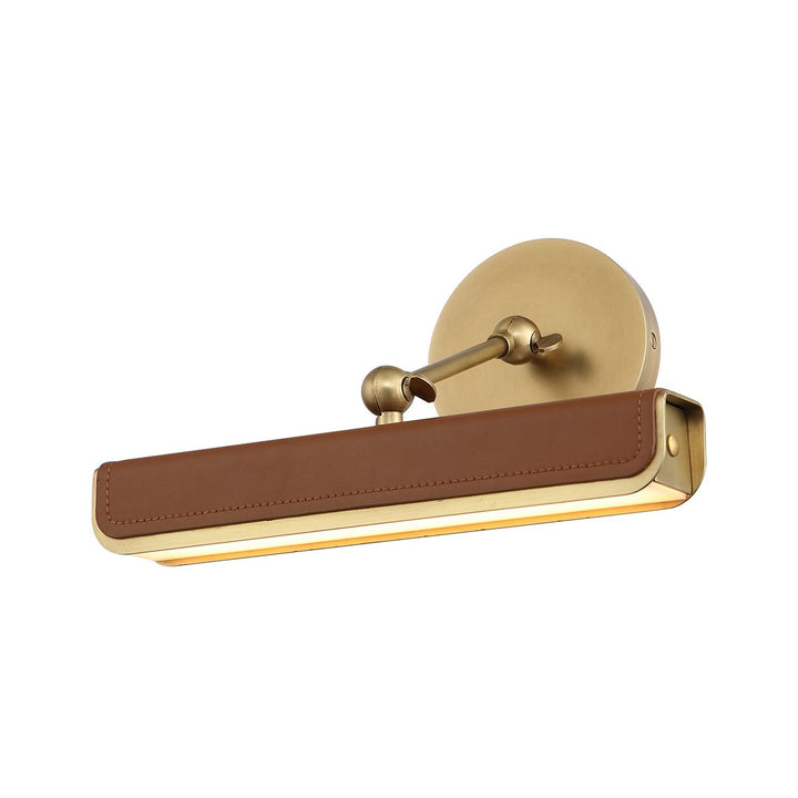 Quintiesse QN-VALISE-PL-S-VBS-CL Valise Picture Small LED Picture Light Vintage Brass/Cognac Leather