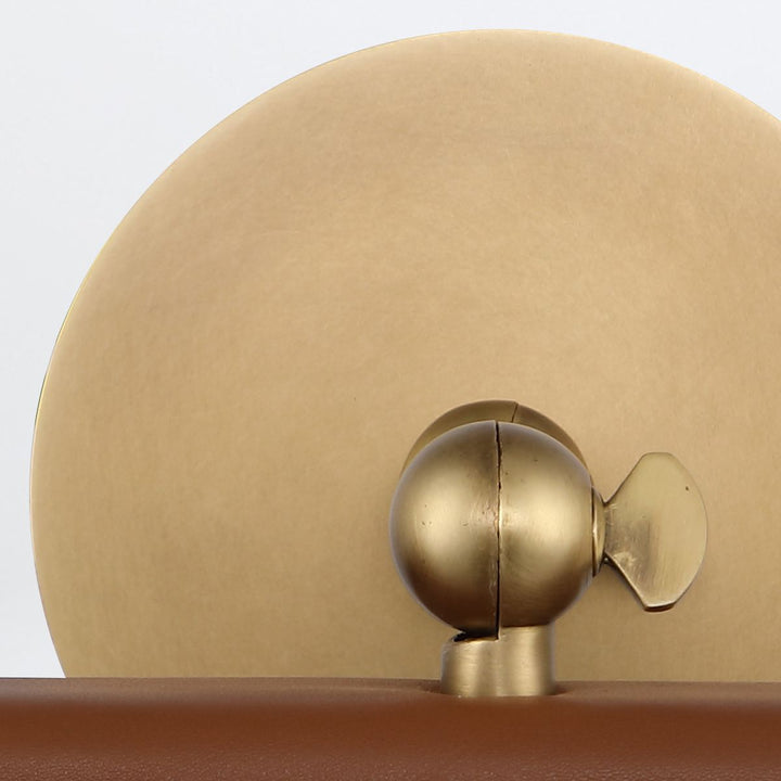 Quintiesse QN-VALISE-PL-S-VBS-CL Valise Picture Small LED Picture Light Vintage Brass/Cognac Leather