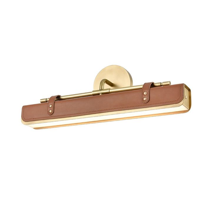 Quintiesse QN-VALISE-W-VBS-CL Valise LED Wall Light Vintage Brass/Cognac Leather