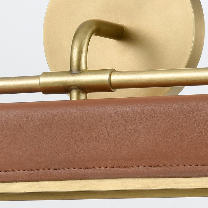 Quintiesse QN-VALISE-W-VBS-CL Valise LED Wall Light Vintage Brass/Cognac Leather