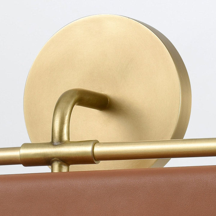 Quintiesse QN-VALISE-W-VBS-CL Valise LED Wall Light Vintage Brass/Cognac Leather