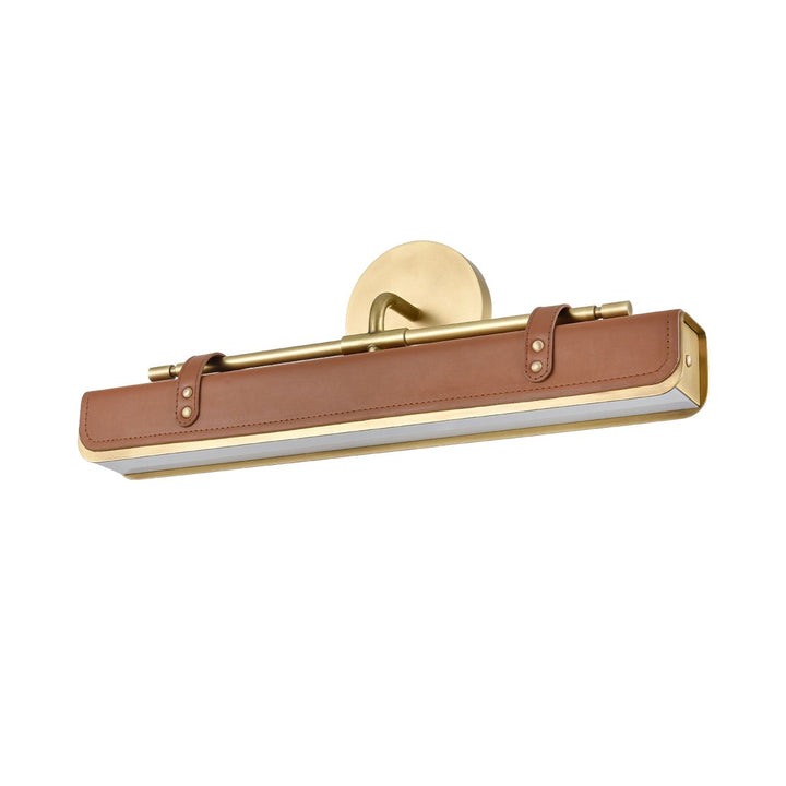Quintiesse QN-VALISE-W-VBS-CL Valise LED Wall Light Vintage Brass/Cognac Leather