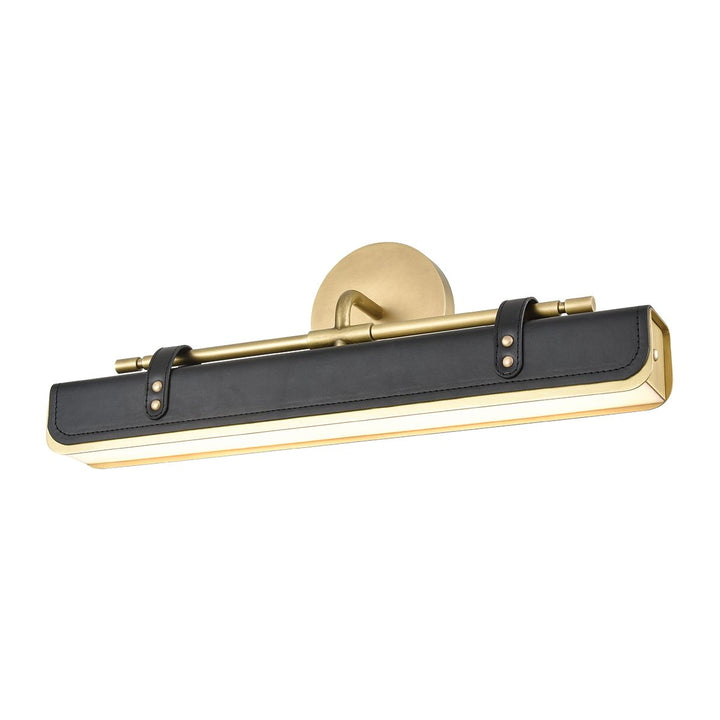 Quintiesse QN-VALISE-W-VBS-TL Valise LED Wall Light Vintage Brass/Tuxedo Leather