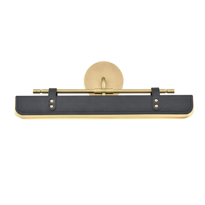 Quintiesse QN-VALISE-W-VBS-TL Valise LED Wall Light Vintage Brass/Tuxedo Leather