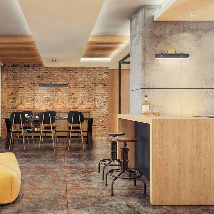 Quintiesse QN-VALISE-W-VBS-TL Valise LED Wall Light Vintage Brass/Tuxedo Leather