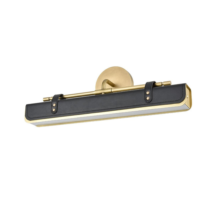 Quintiesse QN-VALISE-W-VBS-TL Valise LED Wall Light Vintage Brass/Tuxedo Leather