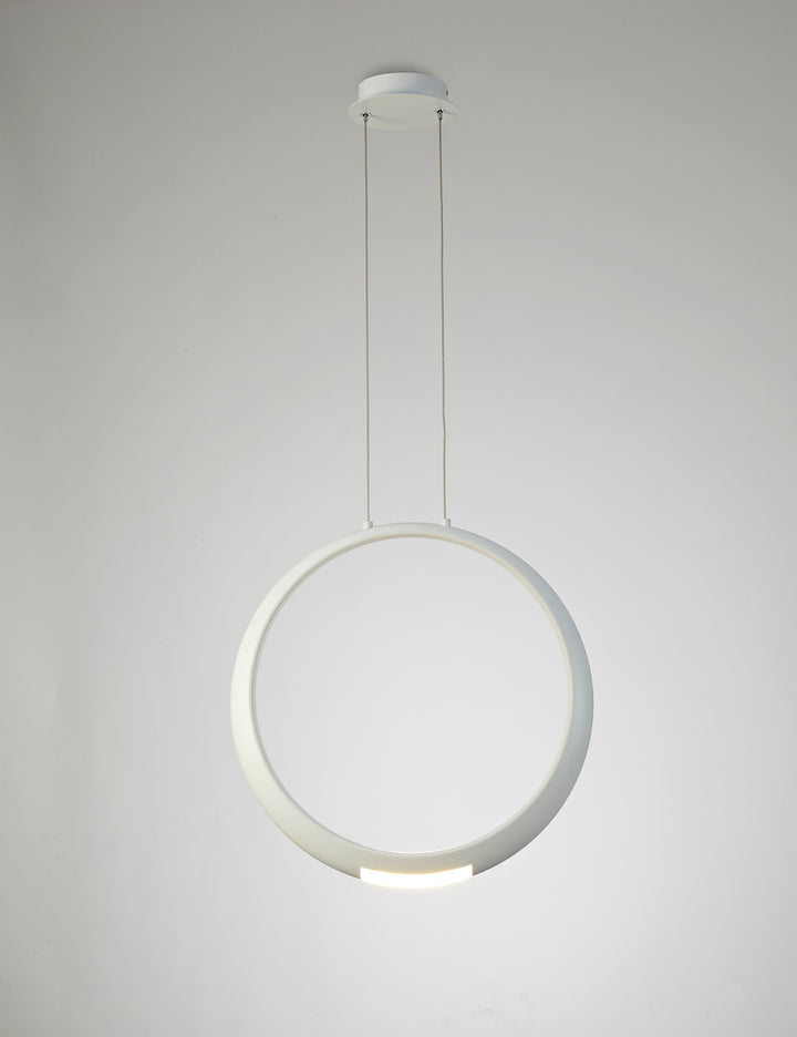 Mantra M6170 Ring Pendant 50cm Round Matt White