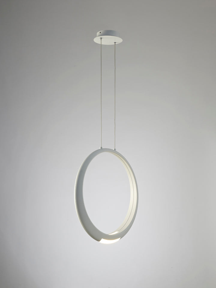 Mantra M6170 Ring Pendant 50cm Round Matt White