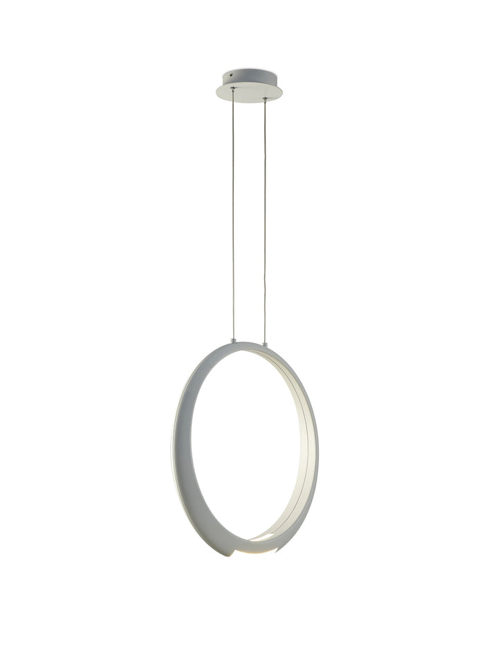 Mantra M6170 Ring Pendant 50cm Round Matt White