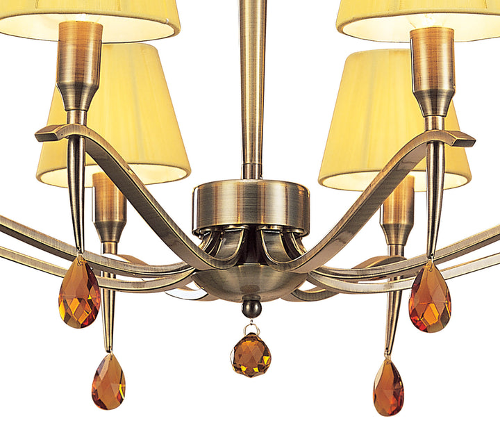 Mantra M0341AB Siena Pendant Round 8 Light Antique Brass