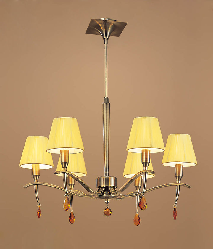 Mantra M0342AB Siena Telescopic Pendant 6 Light