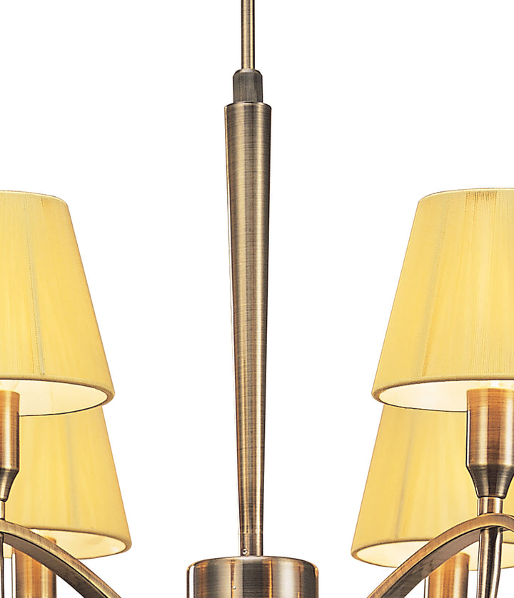Mantra M0342AB Siena Telescopic Pendant 6 Light