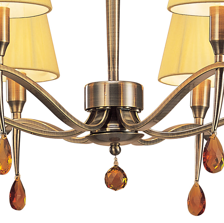 Mantra M0342AB Siena Telescopic Pendant 6 Light