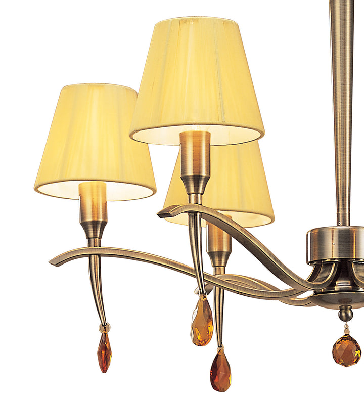 Mantra M0342AB Siena Telescopic Pendant 6 Light