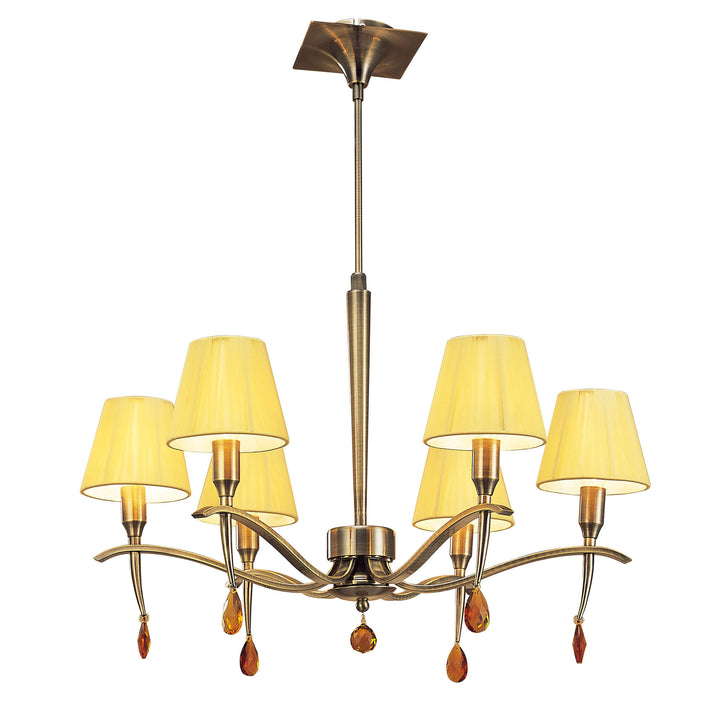Mantra M0342AB Siena Telescopic Pendant 6 Light