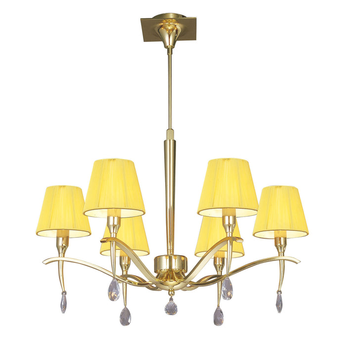 Mantra M0342PB Siena Telescopic Pendant 6 Light