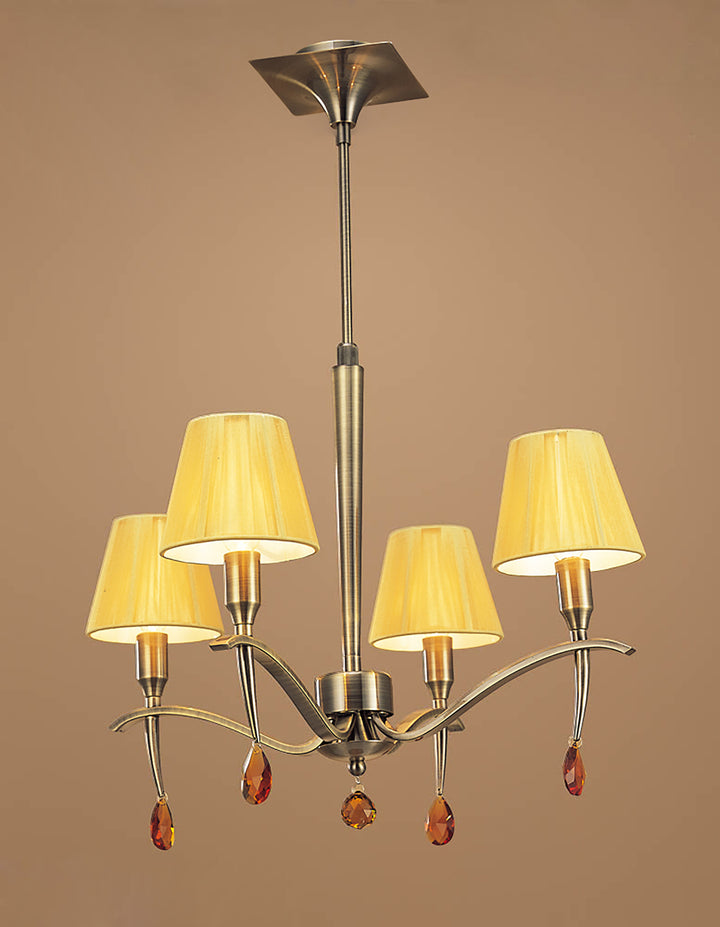 Mantra M0343AB Siena Telescopic Pendant 4 Light