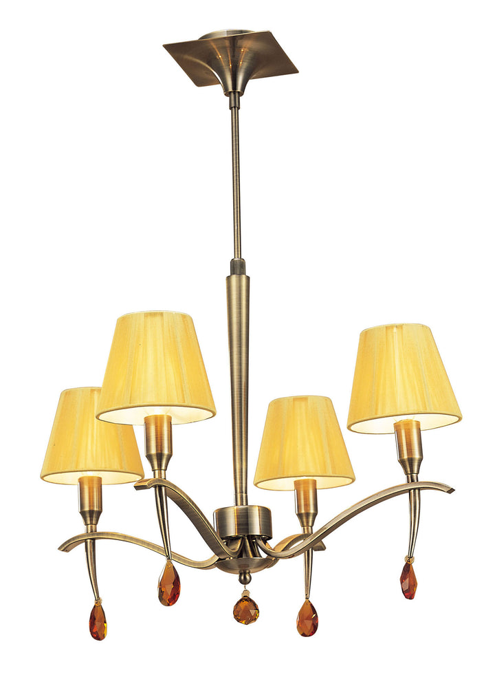 Mantra M0343AB Siena Telescopic Pendant 4 Light