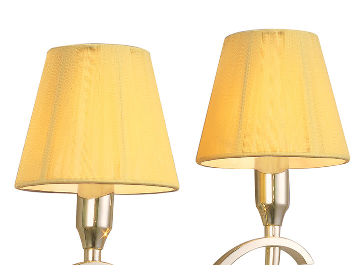 Mantra M0348PB/S Siena Switched Wall Lamp 2 Light