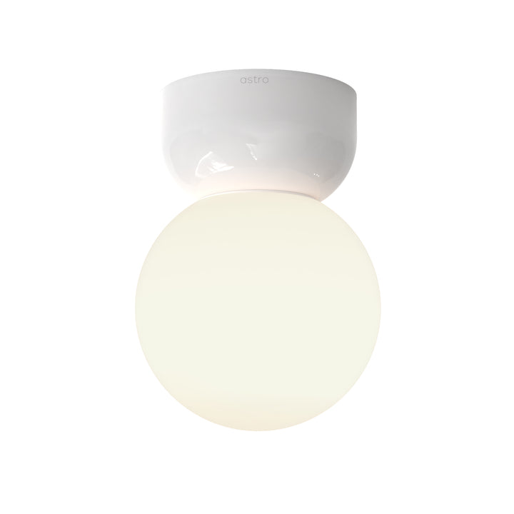 Astro 1472003 Lyra 140 Bathroom Ceiling Light Gloss Glaze White