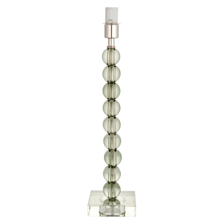 Endon 100344 Adelie And Freya 1 Light Table Lamp Grey Green Tinted Crystal Glass And Oyster Silk