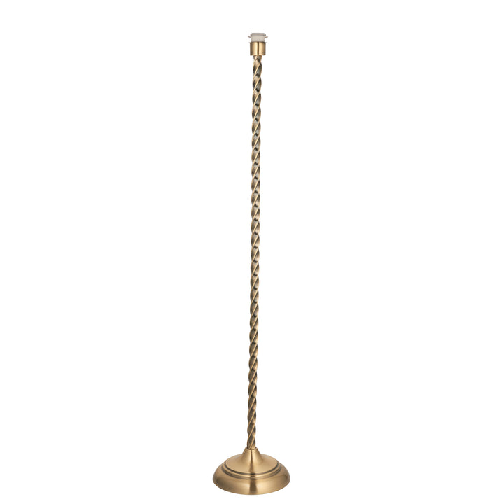 Endon 100370 Suki And Chatsworth 1 Light Floor Lamp Antique Brass Plate And Ivory Silk