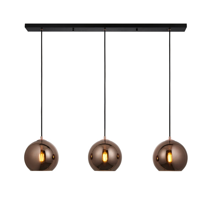 Endon 102929 | Boli Copper Pendant | 3-Light Linear Elegance