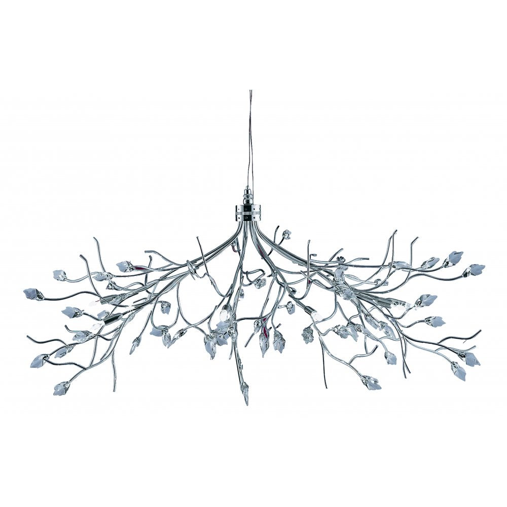 Searchlight 8110-10CC Wisteria Maple Leaf Crystal Chrome 10 Light Fitting