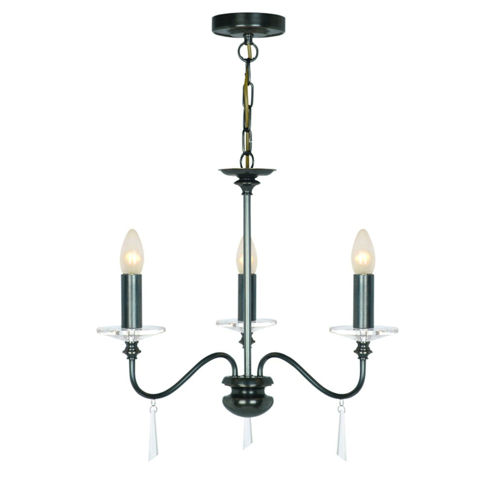 Elstead FP3 OLD BRZ Finsbury Park 3Lt Chandelier Polished Nickel