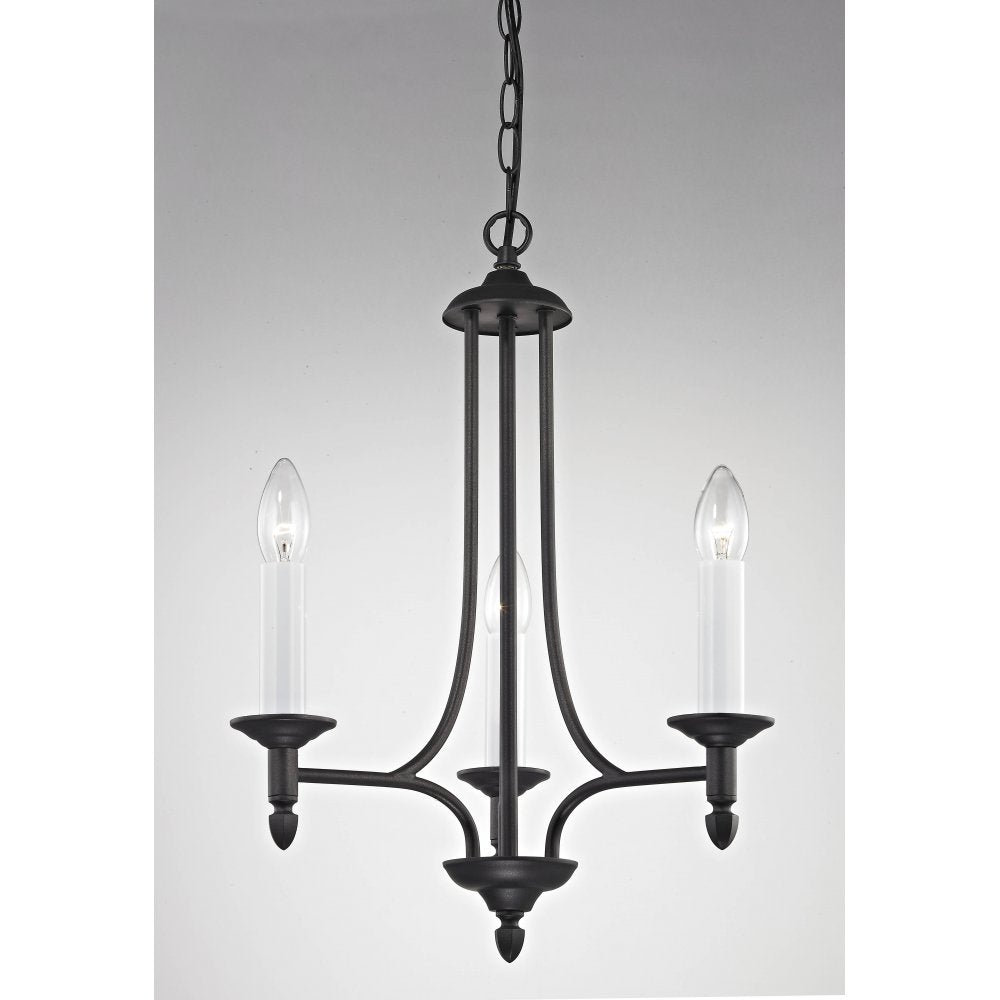 Impex Lighting SMRR411202/03/BLK Canterbury Pendant Black