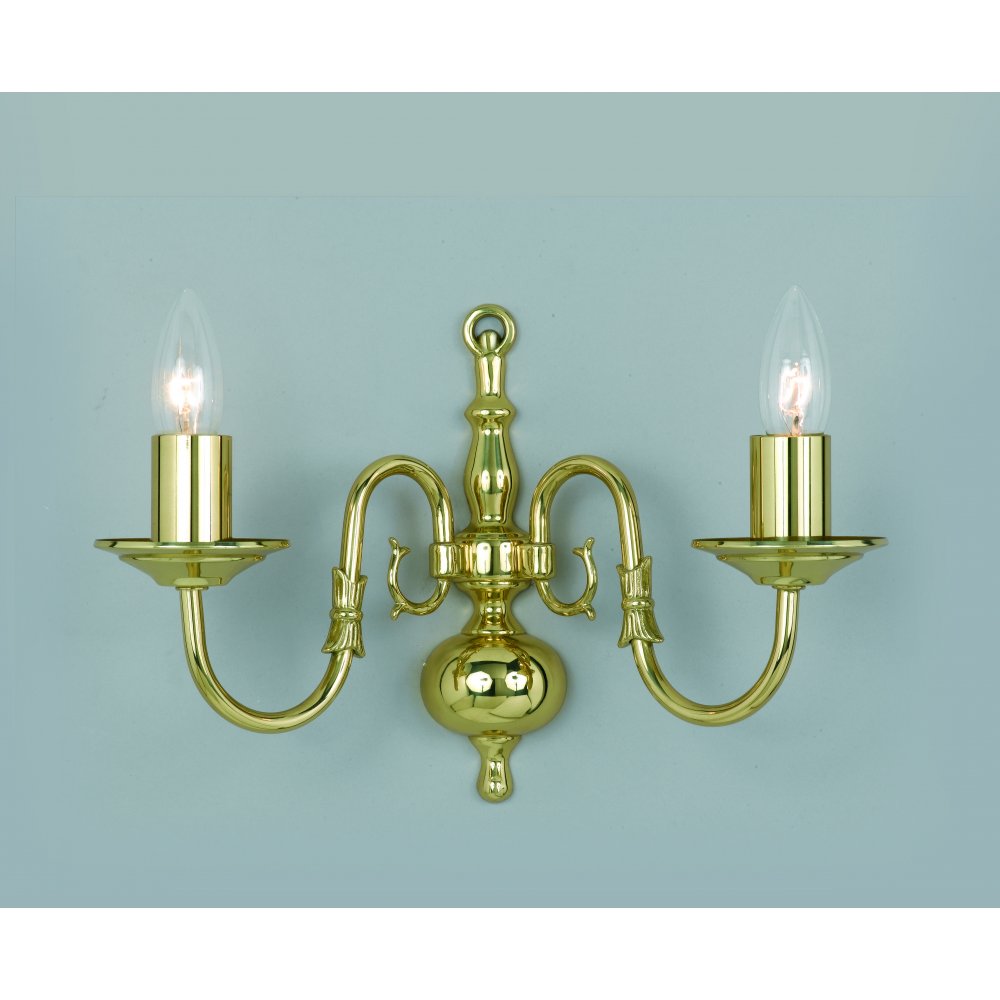 Impex Lighting BF00350/02/WB/PB Flemish Wall Polished Brass