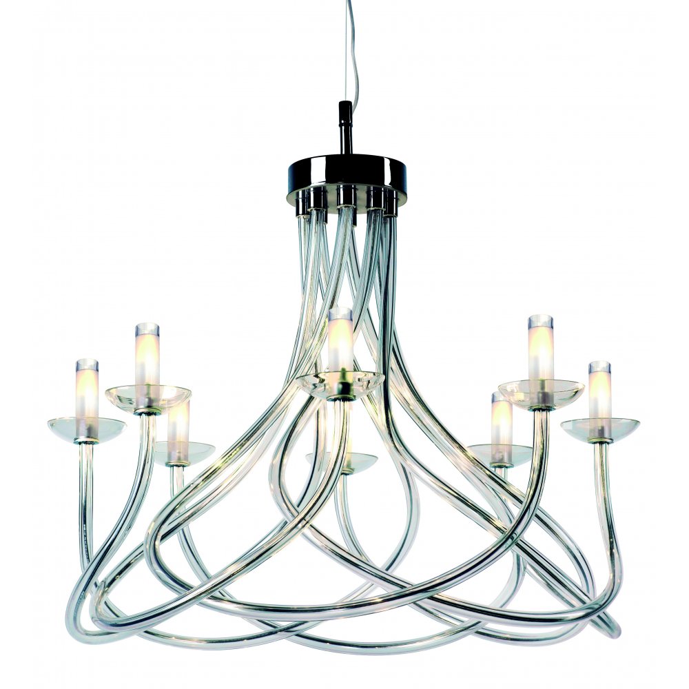 Impex Lighting CB301162/08/CH Borosi Pendant Glass Chrome