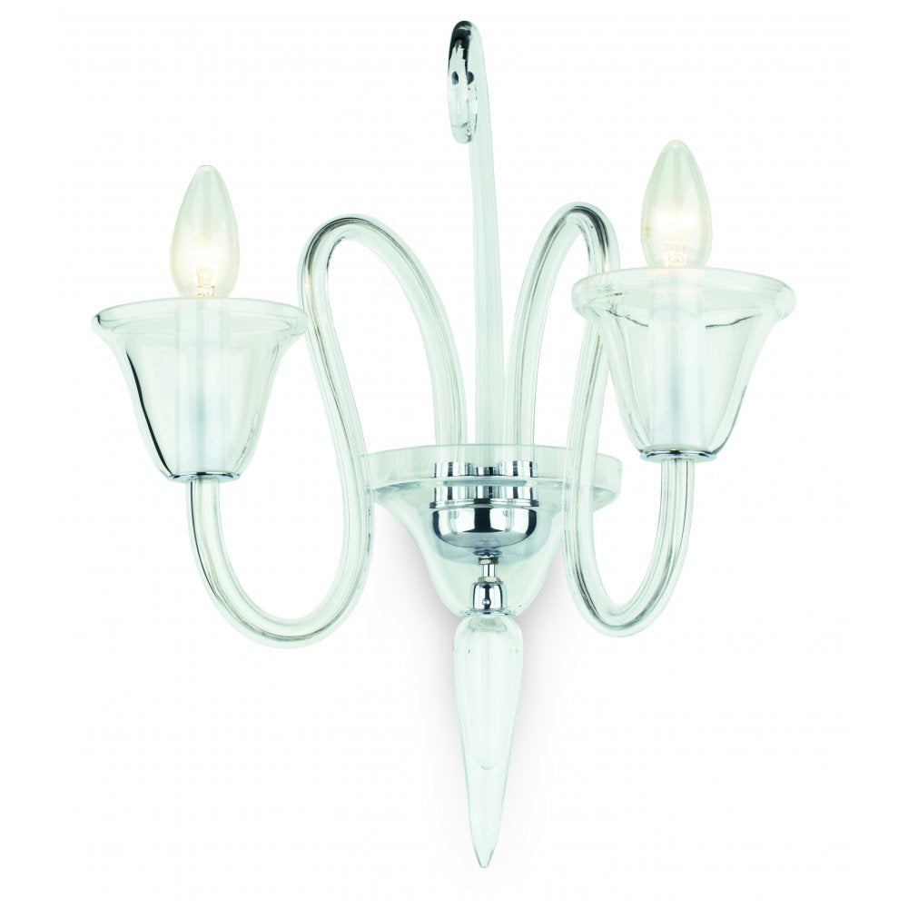 Impex Lighting CB301163/02/WB/CH Saskia Wall Curved Chrome