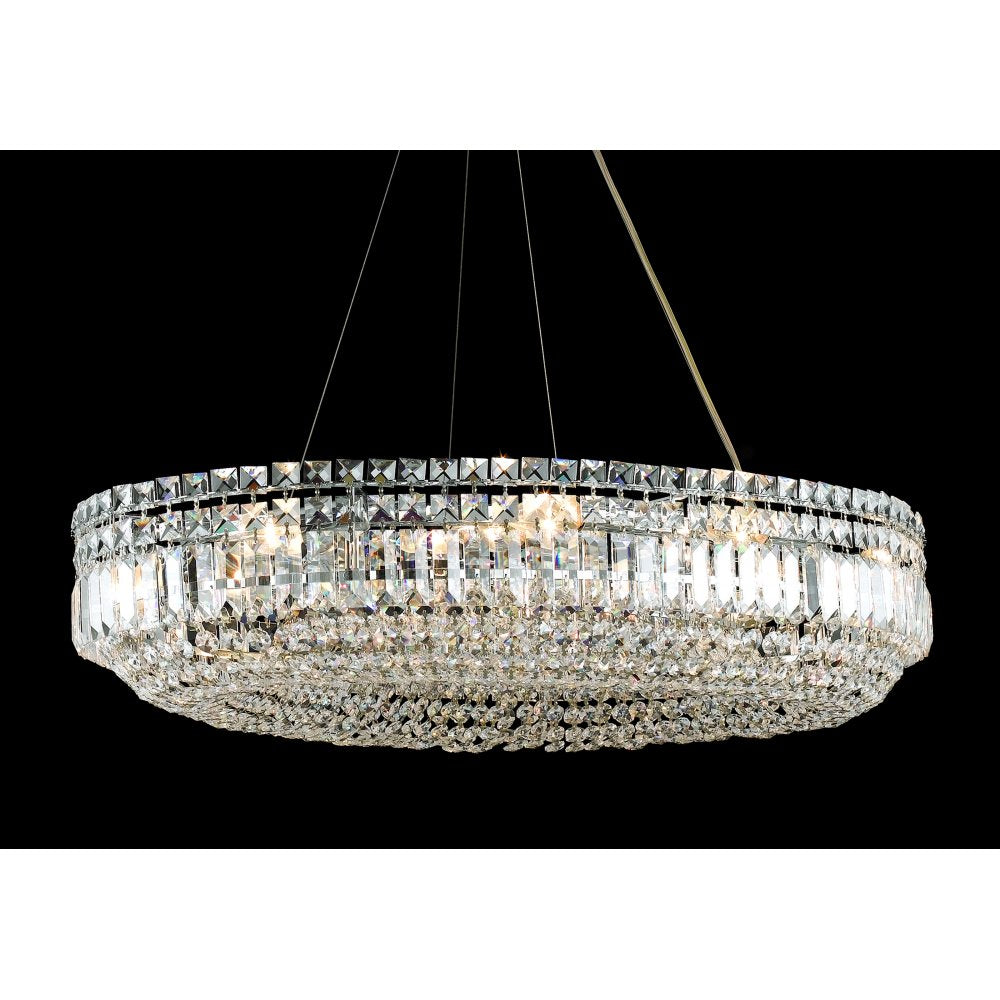 Impex Lighting CE09192/12/CH Olovo Lead Crystal Oval Chrome