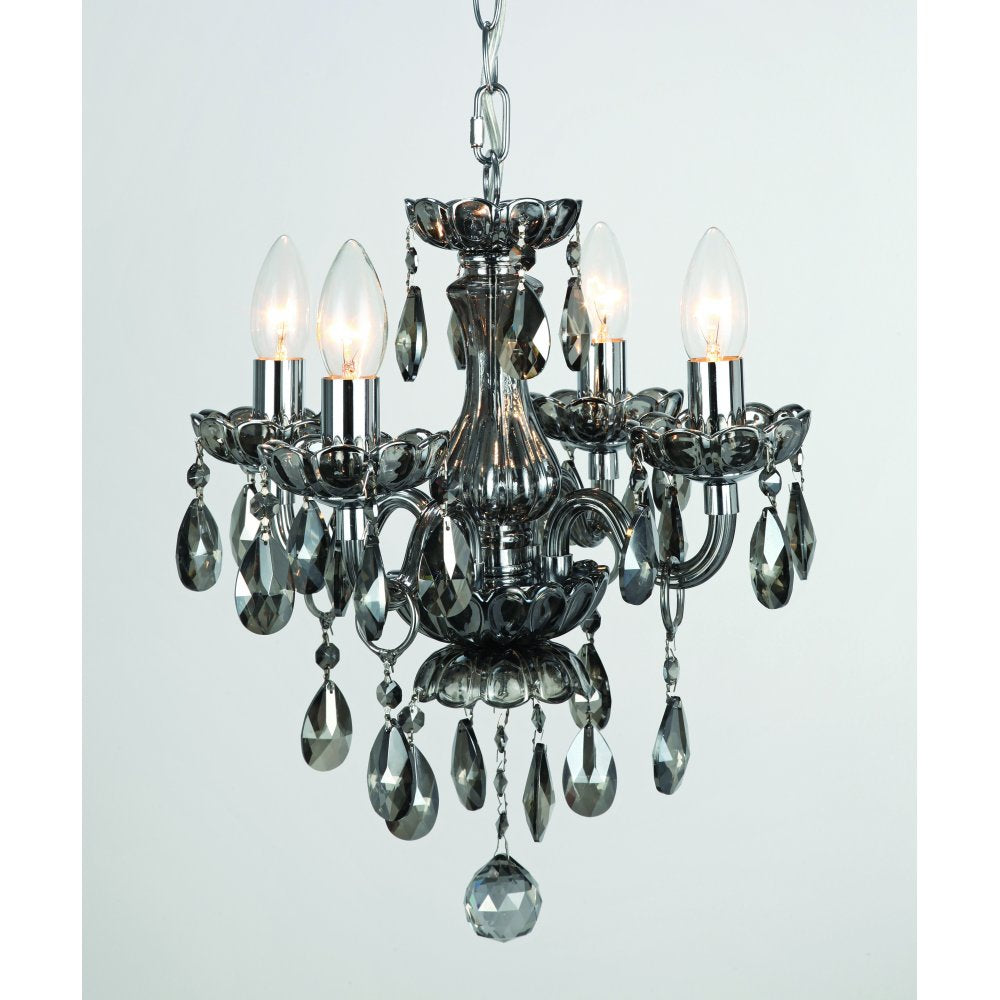 Impex Lighting CF211093/04/SMK Rodeo 4lt Smoke Crystal