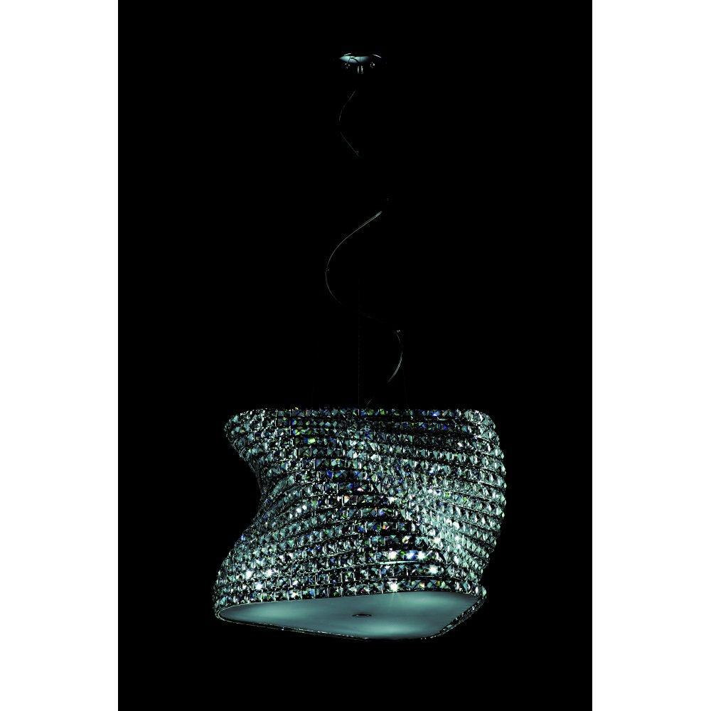 Impex Lighting CFH211131/06/L/CLR Tia Large Chrome Crystal
