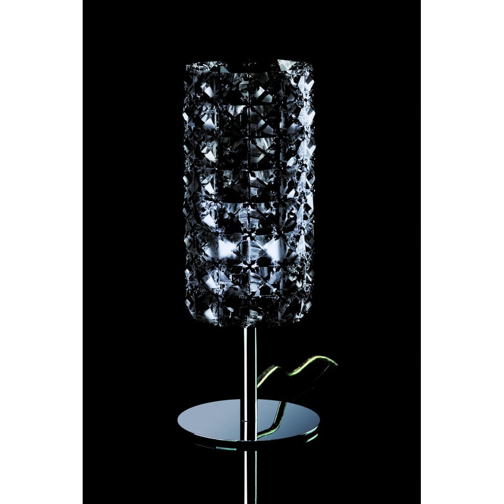 Impex CFH211151/TL/SMK/CH Veta Smoke Crystal Table Lamp