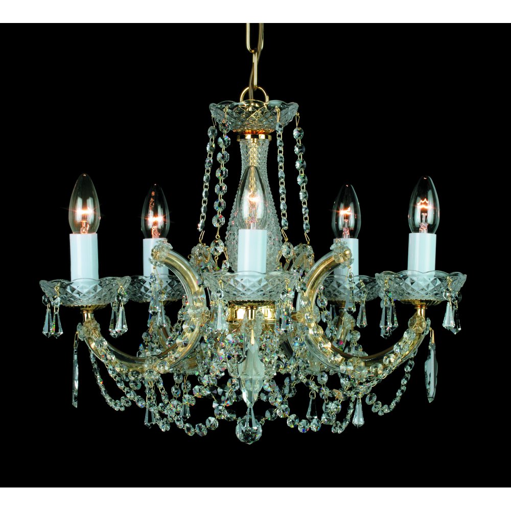 Impex Lighting CP00150/05/G Marie Theresa Glass Arm Gold