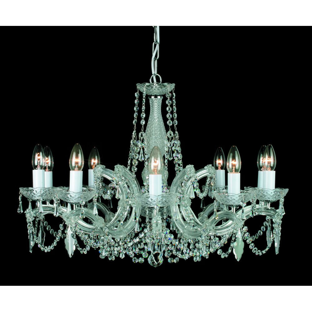 Impex Lighting CP00150/10/CH Marie Theresa Glass Arm Chrome