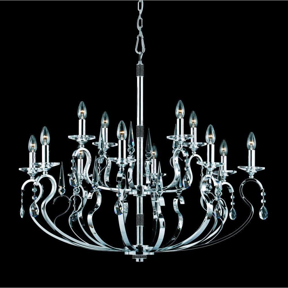 Impex Lighting CPA11820/8+4/CH Rhinestone Crystal Chrome