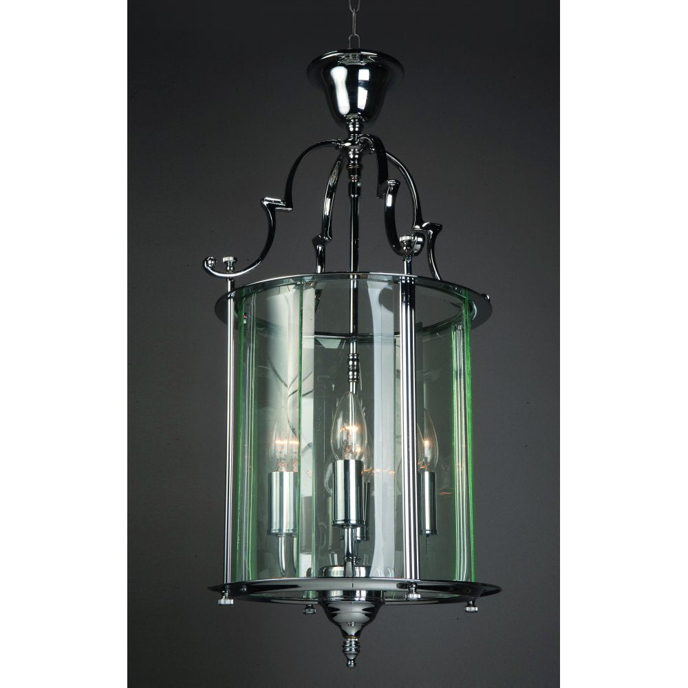 Impex Lighting LG07000/11/CH Colchester Glass Chrome Pendant