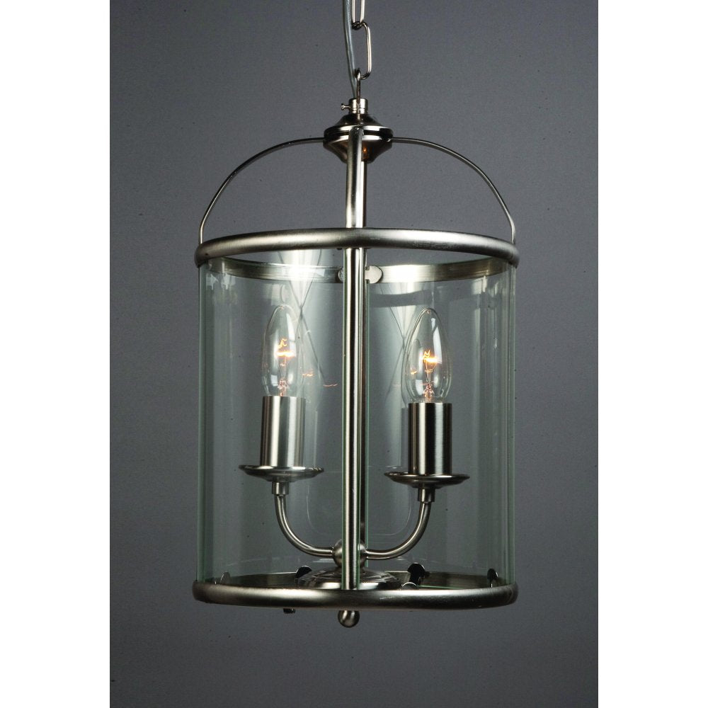 Impex Lighting LG77132/SN Orly Round Lantern Satin Nickel