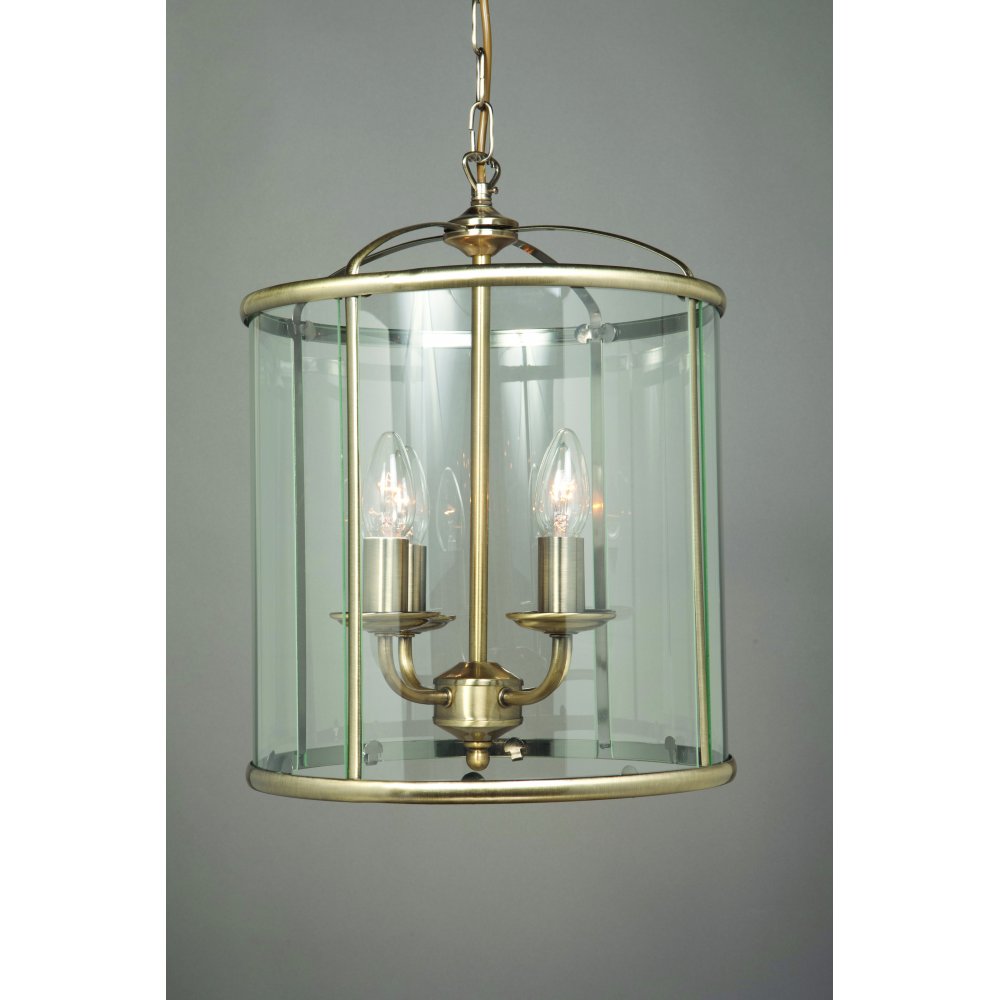 Impex Lighting LG77134/AB Orly Round Lantern Antique Brass