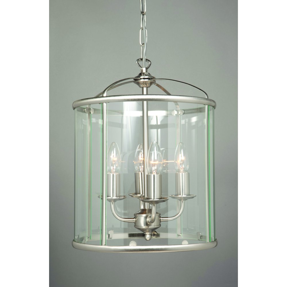 Impex Lighting LG77134/SN Orly Round Lantern Satin Nickel