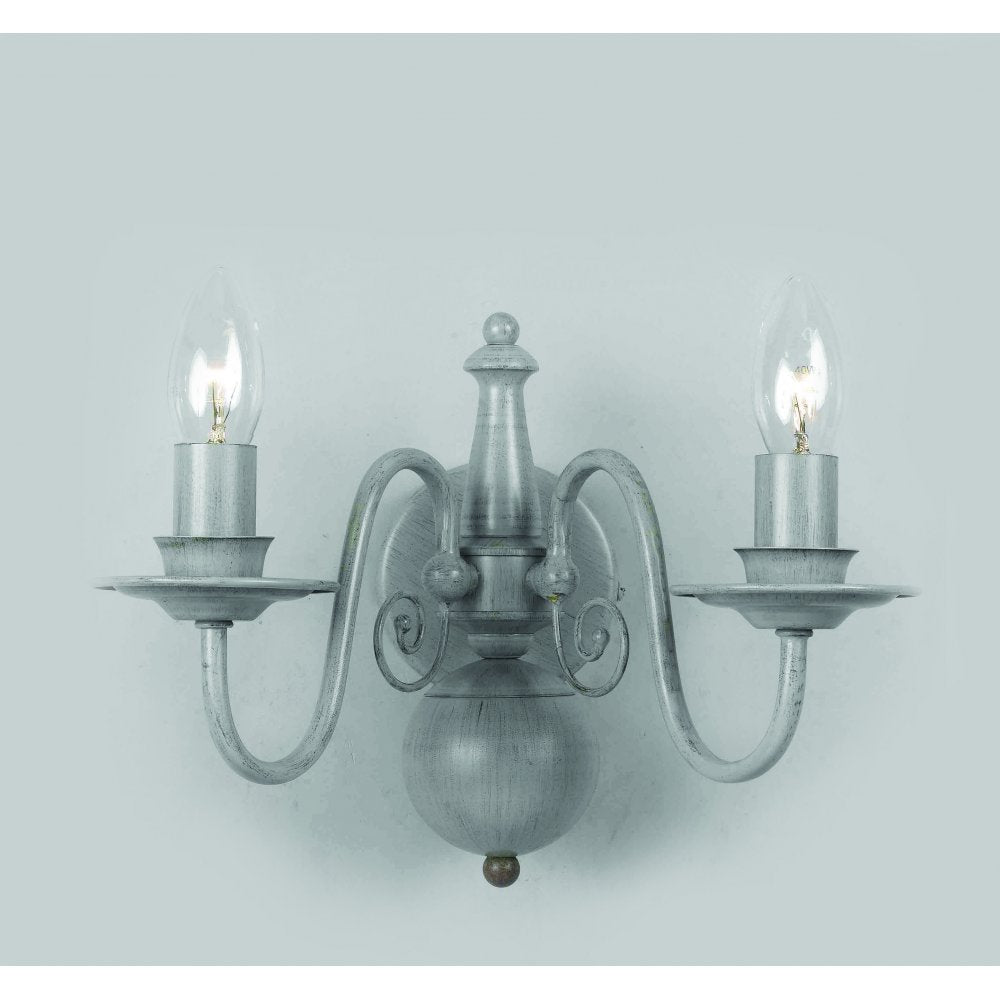 Impex Lighting PG05579/02/WB/GRY Bologna Flemish Wall Grey