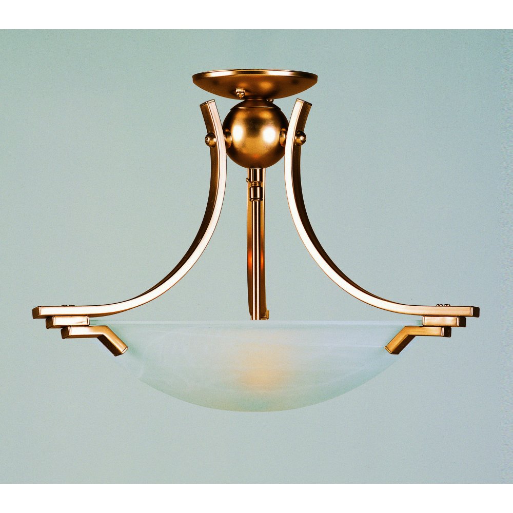 Impex SF13901/AB Amora Semi Flush Antique Brass
