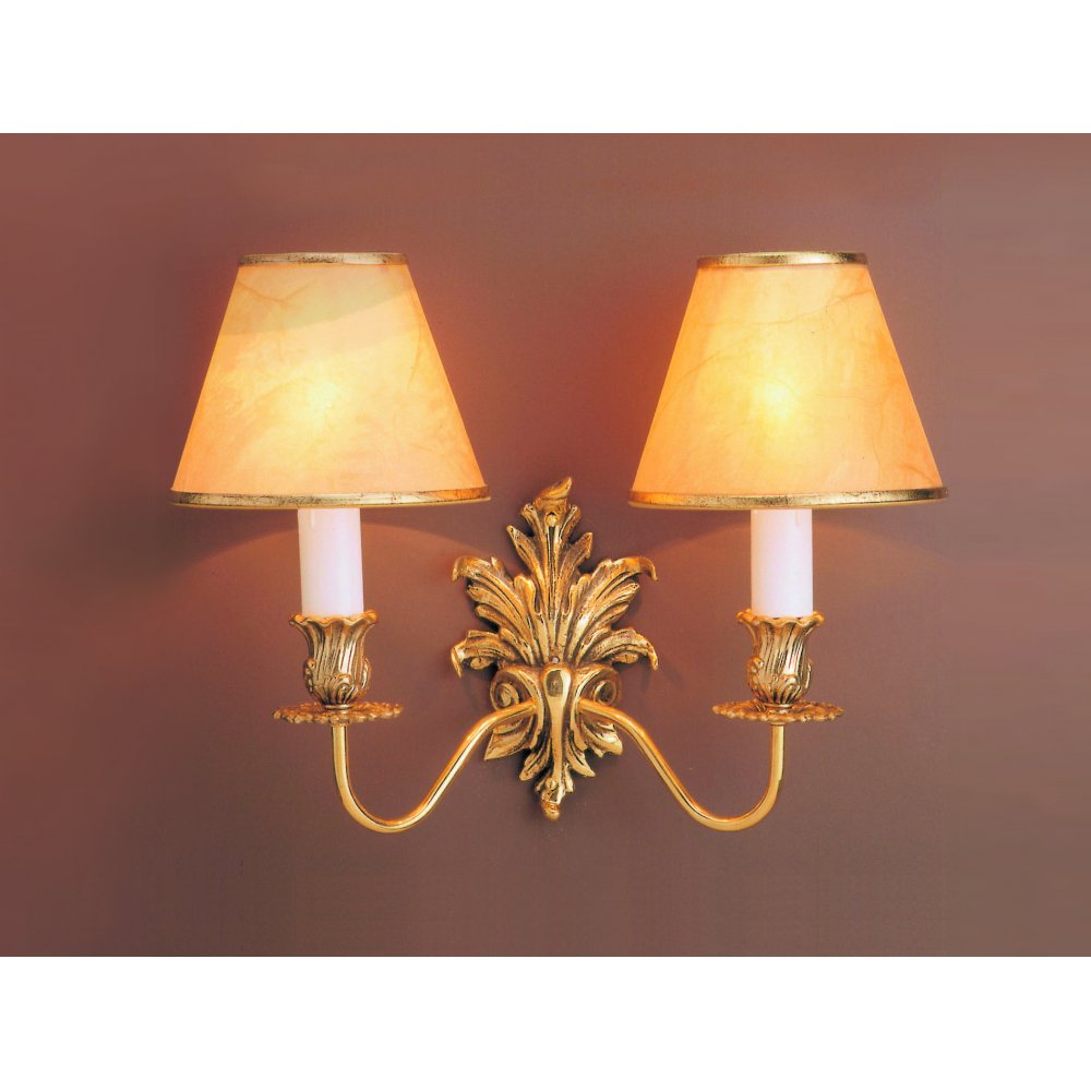Impex Lighting SMBB00182/PB | Dauphine Polished Brass Wall Light | 2-Light