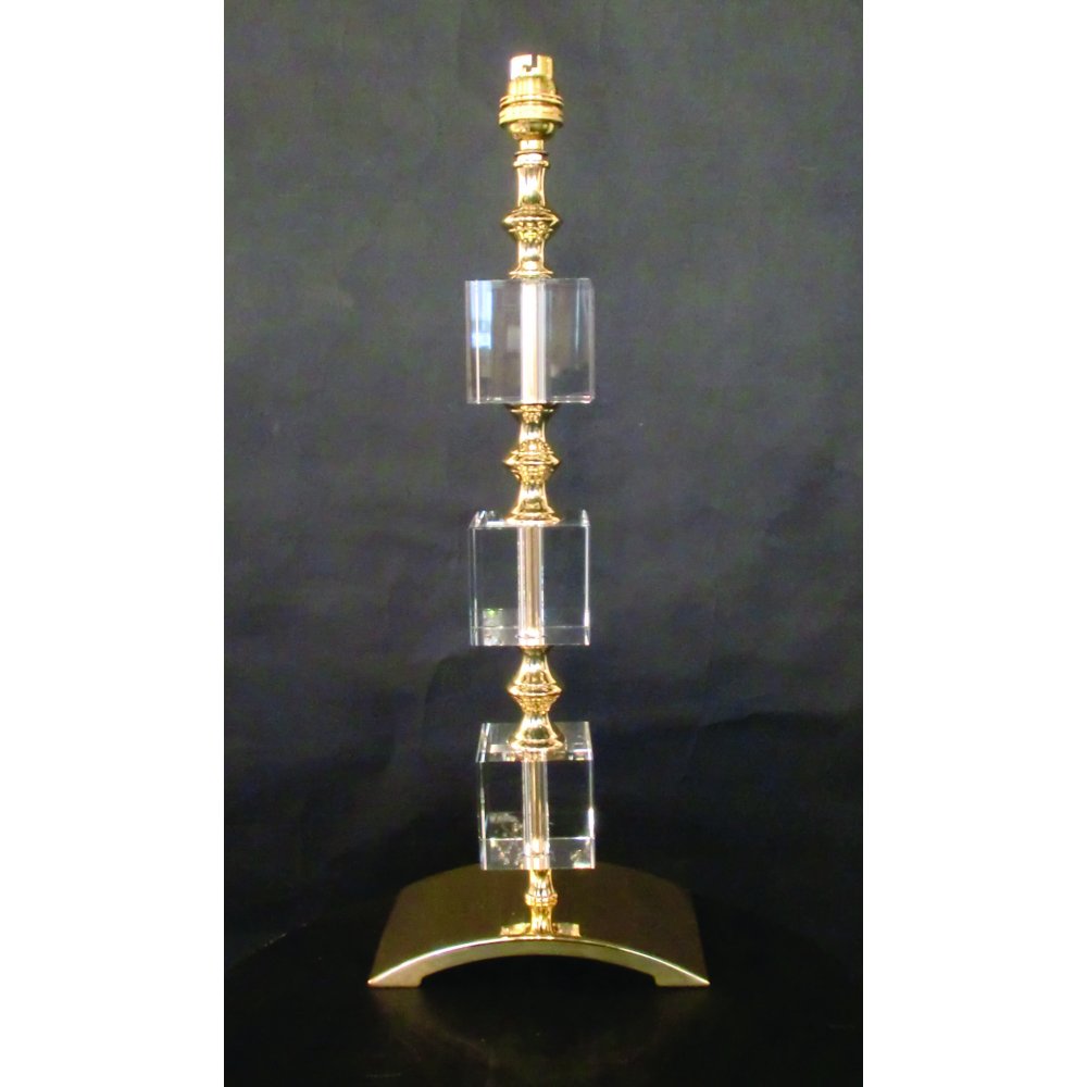 Impex ST0000B/TL/G Boston Optical Crystal Table Lamp Gold