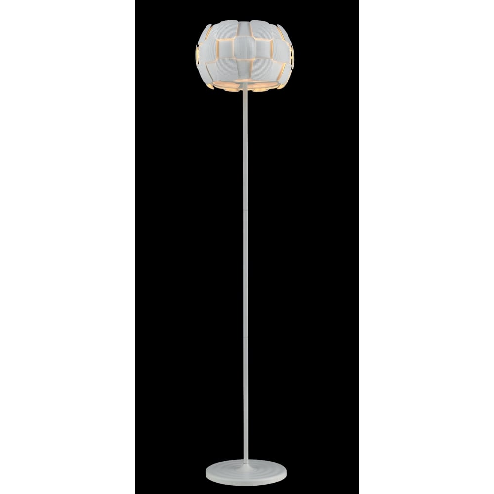 Impex Lighting PG504241/03/FL/WH Brigitte White Squares Floor Lamp