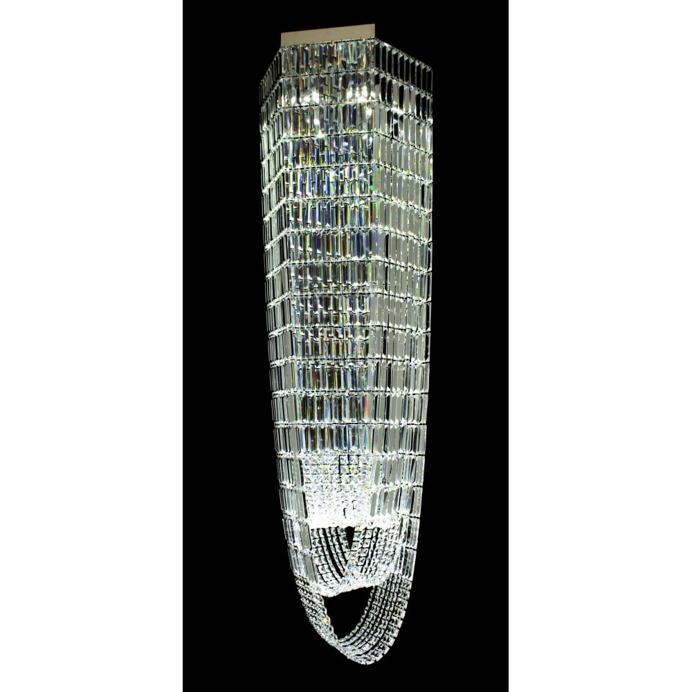 Impex Lighting ST005046/HEX/CH Crystalart Hex Crystal Pendant